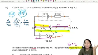 MJ21 P21 Q5 Potentiometer Circuit Galvanometer | May/June 2021 | Cambridge A Level 9702 Physics