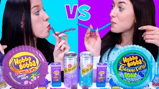 ASMR Purple And Blue Candy Party | Eating Sounds Mukbang By LiLiBu