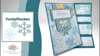 Funkelflocken - Fun Fold Karte - Produkte von Stampin´UP!