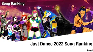 Just Dance 2022 Song Ranking