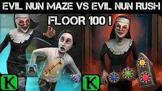 Evil Nun Rush vs Evil Nun Maze floor 100 😎🥳
