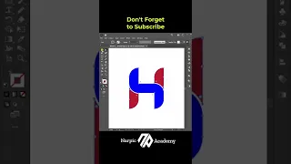 Adobe Illustrator - Letter H Logo Design with Rectangle