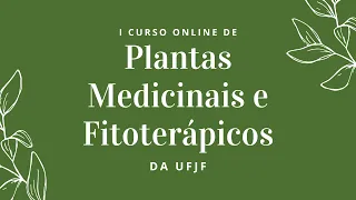 Aula 4 - I Curso Online de Plantas Medicinais e Fitoterápicos da UFJF