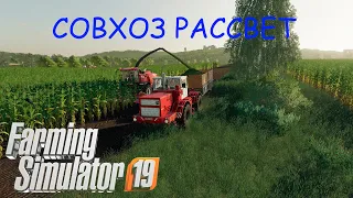 Farming Simulator 2019 | Совхоз рассвет | Уборка кукурузы на силос #6