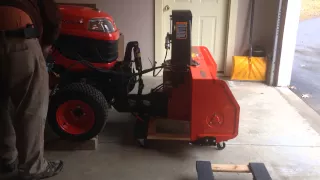 Kubota BX2370 snowblower (BX5450) storage dolly and removal