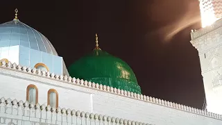 Zeyarat Masjid e Nabvi Roza Rasool (SAW) Sunehri Jaaliyan. First Look in Rain 2017 Hajj