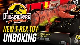 NEW CLASSIC T-REX UNBOXING — Mattel's Jurassic Park 30th Throwback Toy Review / collectjurassic.com