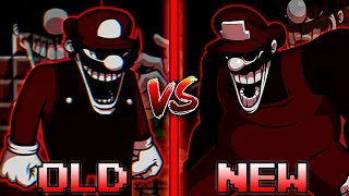 FNF': Mario's Madness V2 - Powerdown (Old vs New) (mx song v1 vs v2 comparison)