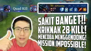 Kriknak Super Sakit Banget! 28 KILL! Gendong MISSION!! SANGAT SULIT SEKALE!