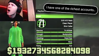 I went on the RICHEST GTA Account in GTA Online... (the most money i have ever seen)