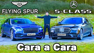 Mercedes Clase S vs Bentley Flying Spur ¡reseña, 0-100 km/h, 1/4 de milla y prueba de frenado!