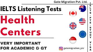 Health Centers IELTS listening practice test | GATE MIGRATION