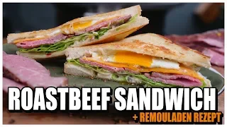 Roastbeef Sandwich + Remouladen Rezept ohne Ei