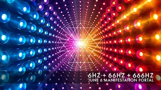 6/6 Portal Energy | Manifest Love Twin Flame | 6hz + 66hz + 666hz Pure Tone Theta Waves