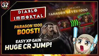 Boosting to Paragon 1000 & Huge CR UPGRADE | Easy Trick | Diablo Immortal