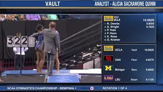 Felicia Hano 2019 Vault at NCAA Semifinals 9.875