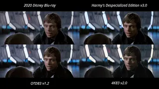 Original Darth Vader Death 4X COMPARISON | Despecialized, 4K83, Blu-ray, OTD83 | Return of the Jedi