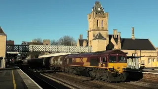 Lincoln is a busy place to film Freight Trains. 15/12/21