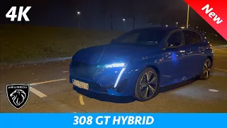 Peugeot 308 GT 2022 - Night Review in 4K | Exterior - Interior, Ambient Lights & Matrix headlights