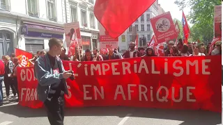 1er mai 2019 Lyon défilé 007 contre l'impérialisme en Afrique