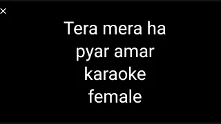 Tera mera hai pyar amar unplugged karaoke female with lyrics Ishq murshid ost