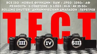 Sony a7IV vs Sony a7iii vs Sony a7siii Сравнение Камер и Обзор