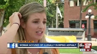 Woman caught illegally dumping asphalt after months long investigation in Hillsborough County