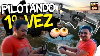 Primeira vez pilotando drone