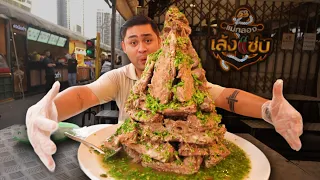 Eating the CRAZIEST Street Food in Thailand! MONSTER XXL Pork Ribs Volcano!