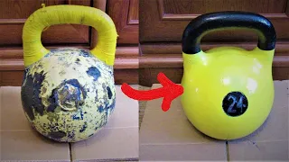 ПРОШЛА ЧЕРЕЗ ОГОНЬ ||Реставрация советской гири || Kettlebell restoration