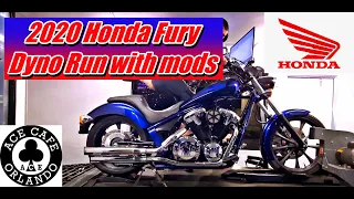 2020 Honda Fury on the dyno at the Ace Cafe in Orlando with mods