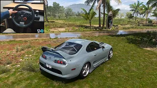 1200HP Toyota Supra - Forza Horizon 5 | Steering Wheel Gameplay