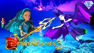 Dragon Mal Fights Uma Audrey Jealous Makeover Doll Story Disney Descendants 3 Dolls Episode 1