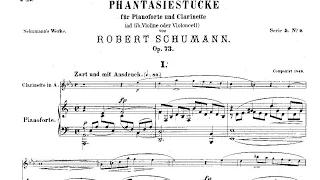 Robert Schumann: Drei Fantasiestücke Op. 73 (1849), clarinet and piano