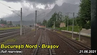Bucuresti Nord - Brașov full rearview din IR 1529 21.06.2021 #trains #cfrcalatori #rearview