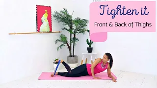Resistance Band Loop Thigh Workout - BARLATES BODY BLITZ Tighten It Front and Back of Thighs