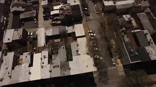 Drone footage of empty Patterson Park during COVID-19 pandemic