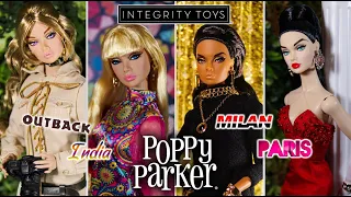 Integrity Toys: Poppy Parker Model Traveler Collection India / Outback / Milan / Paris REVIEW!