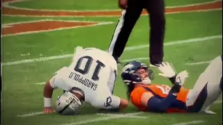 Raiders’ Jimmy Garoppolo suffers foot injury scare in Week 1 vs. Broncos.
