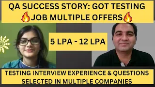 5LPA to 12LPA 🔥3 Offers! A Journey of A Software Tester🔥