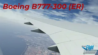 MSFS Boeing B777-300 (ER) window view Take off at Singapore