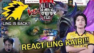 REACT LING KAIRI MPL ID S13 (ONIC VS AE) | LING IS BACK TO META!! LING BEST BUILD & EMBLEM 2024