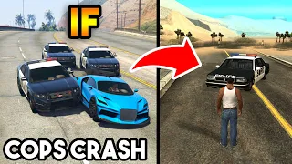 IF COPS CRASH INTO ME CHANGE THE GAME (From GTA 5 to GTA 1)