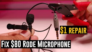How To Fix Lavalier Microphone at Home - Less than $1 to fix