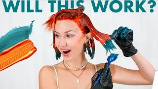 Painting the 2 Craziest Colors on my Hair