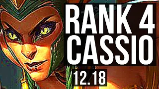 CASSIO vs SYLAS (MID) | 14/1/8, Rank 4 Cassio, Legendary, 6 solo kills | KR Challenger | 12.18