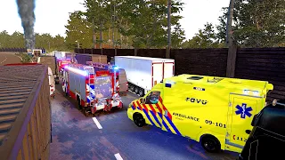 Emergency Call 112 - Dutch Fire Department Responding to a Truck Fire!