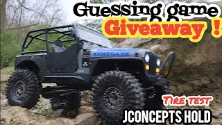 A Giveaway and a tire test! Axial CJ7 tests JCONCEPTS the hold at Crawler County
