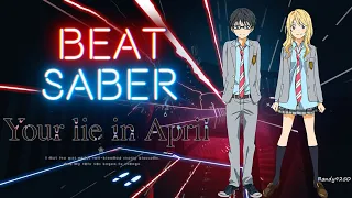 Beat Saber | Your Lie In April Opening 1 - Hikaru Nara [Expert][A Rank]