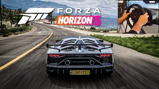 Forza Horizon 5 - Lamborghini Aventador SVJ | Thrustmaster T300RS
